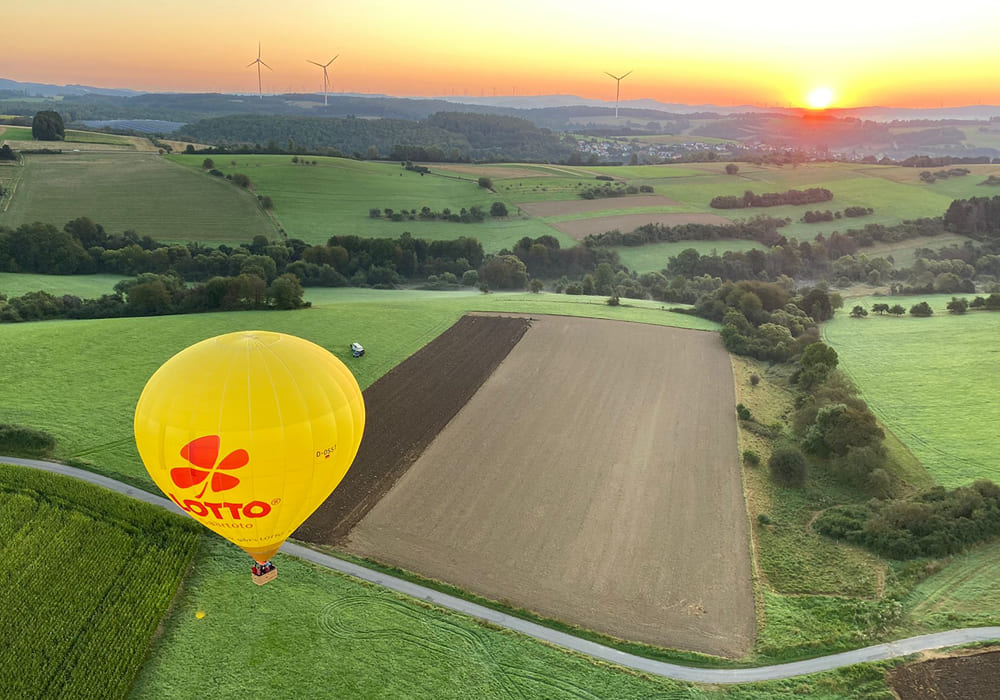 Sonnenaufgang im Ballon